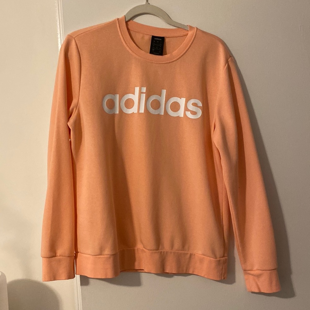 Salmon pink adidas sweatshirt